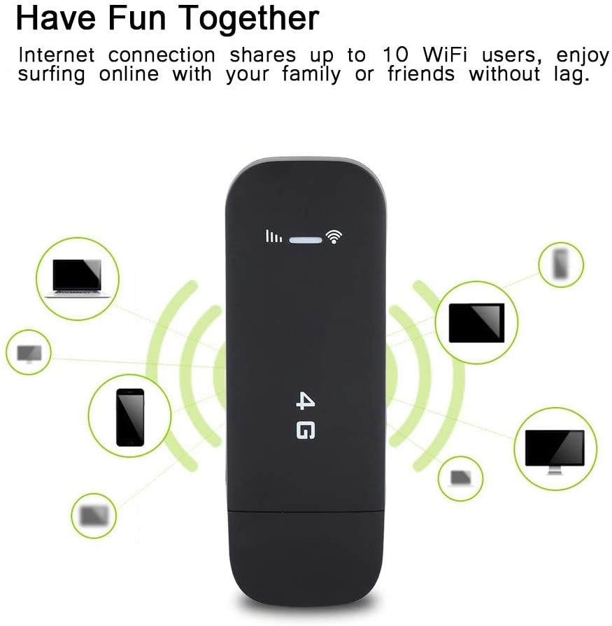 WiFi Router 4G LTE USB Portable WiFi Router Pocket Mobile Hotspot Wireless Network Smart Router(WiFi)