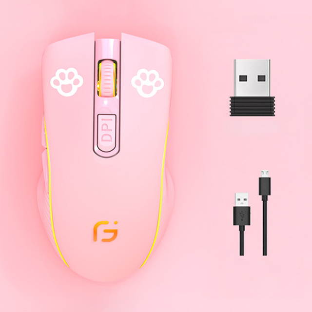 2.4G/Bluetooth Wireless Mouse,SILENT MICE, Rechargeable Full Size Wireless Optical Full Size Mice Ergonomic design mouse with Nano USB Receiver, 3 Adjustable DPI Levels, 6 Buttons