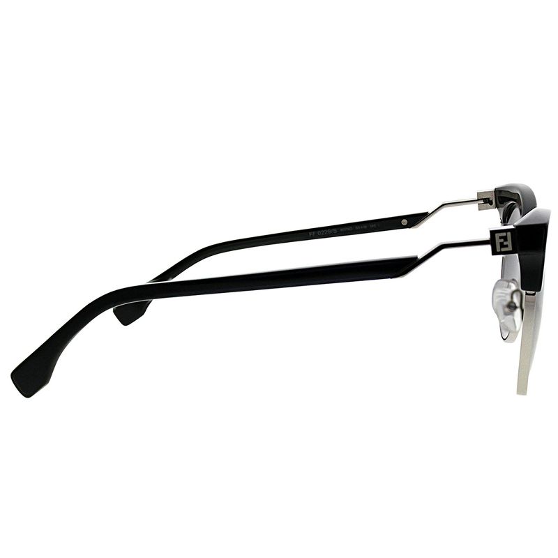 Fendi FF 0229 807 9O Womens Round Sunglasses Black 55mm