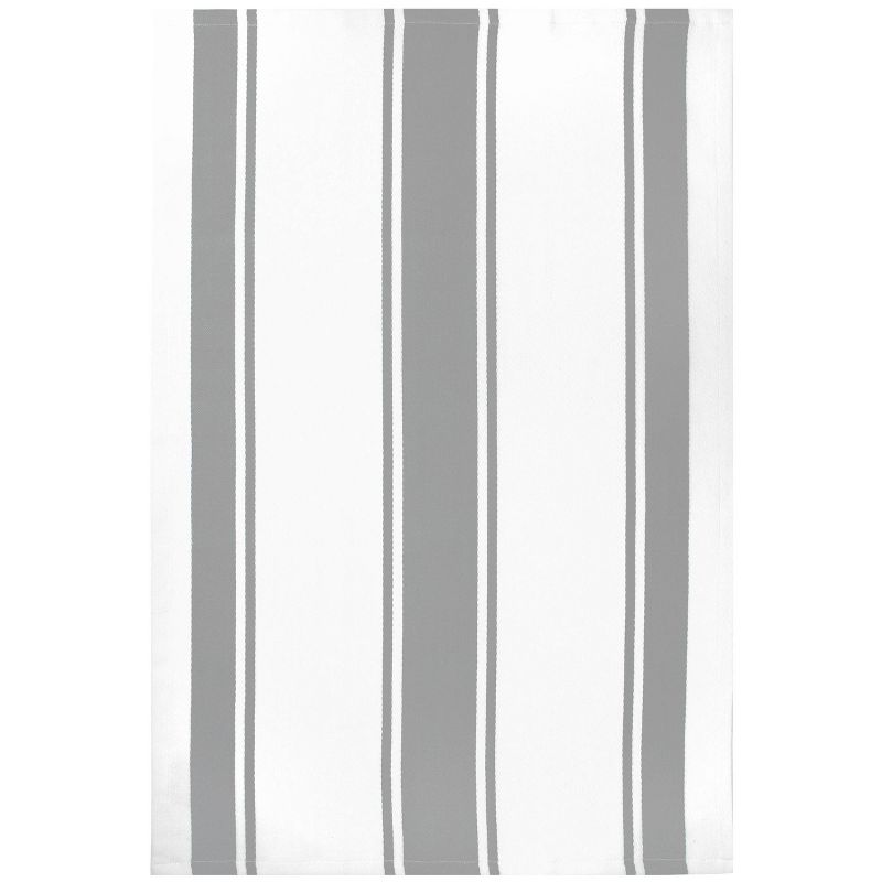 3pk Striped Kitchen Towel Solid Gray - MU Kitchen