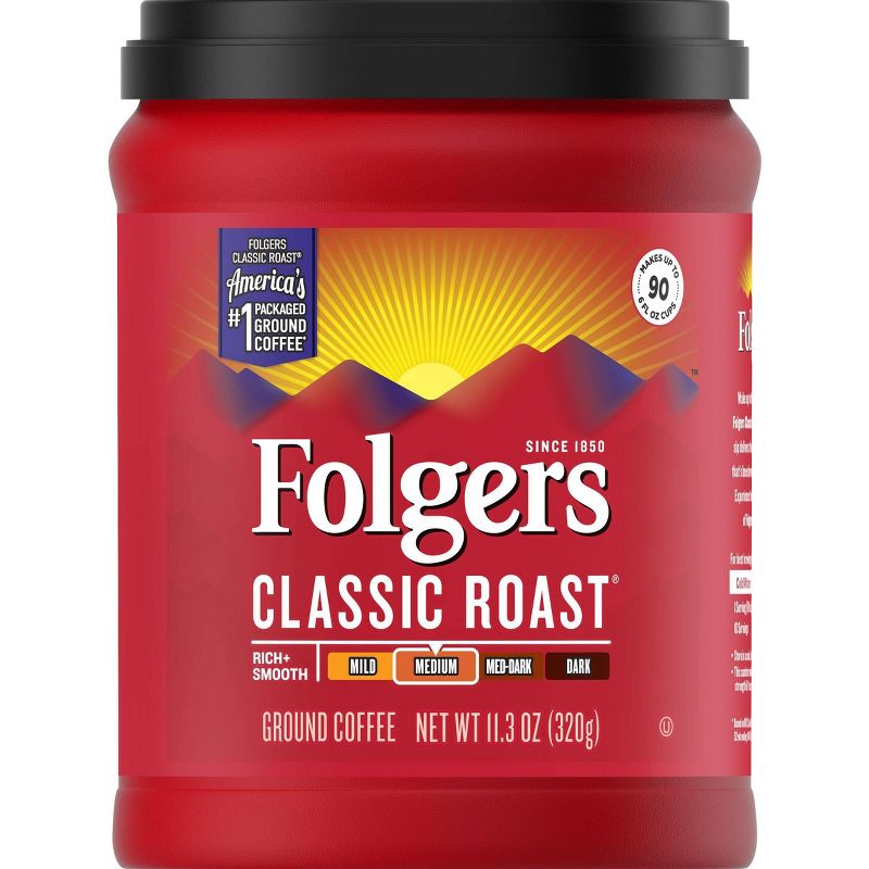 Folgers Classic Medium Roast Ground Coffee - 11.3oz