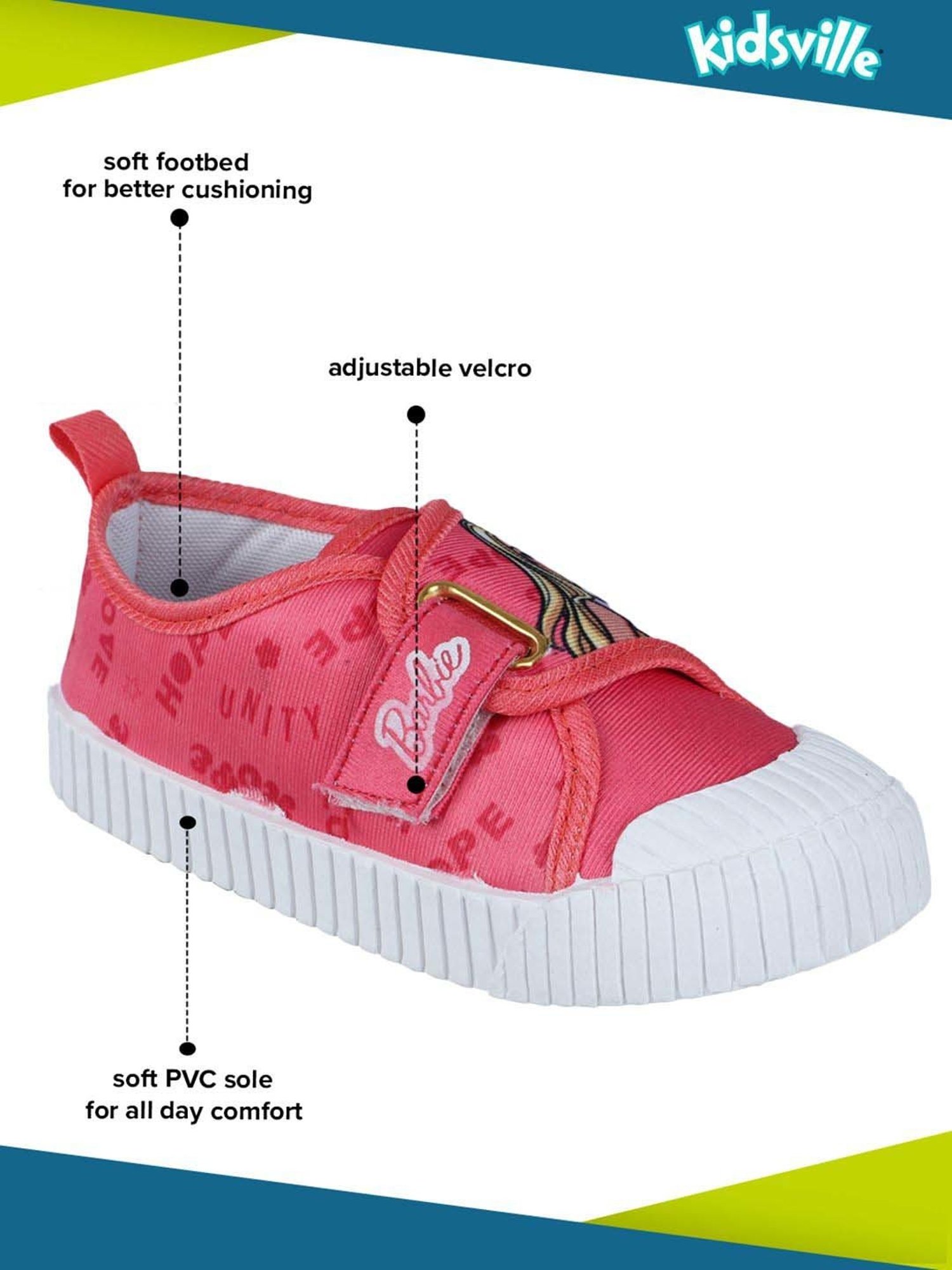 Kidsville Girls Coral Casual Wear Shoe
