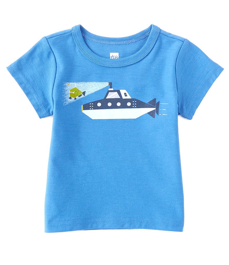 Tea Collection Baby Boys 3-24 Months Short-Sleeve Deep Sea Exploring Graphic Tee