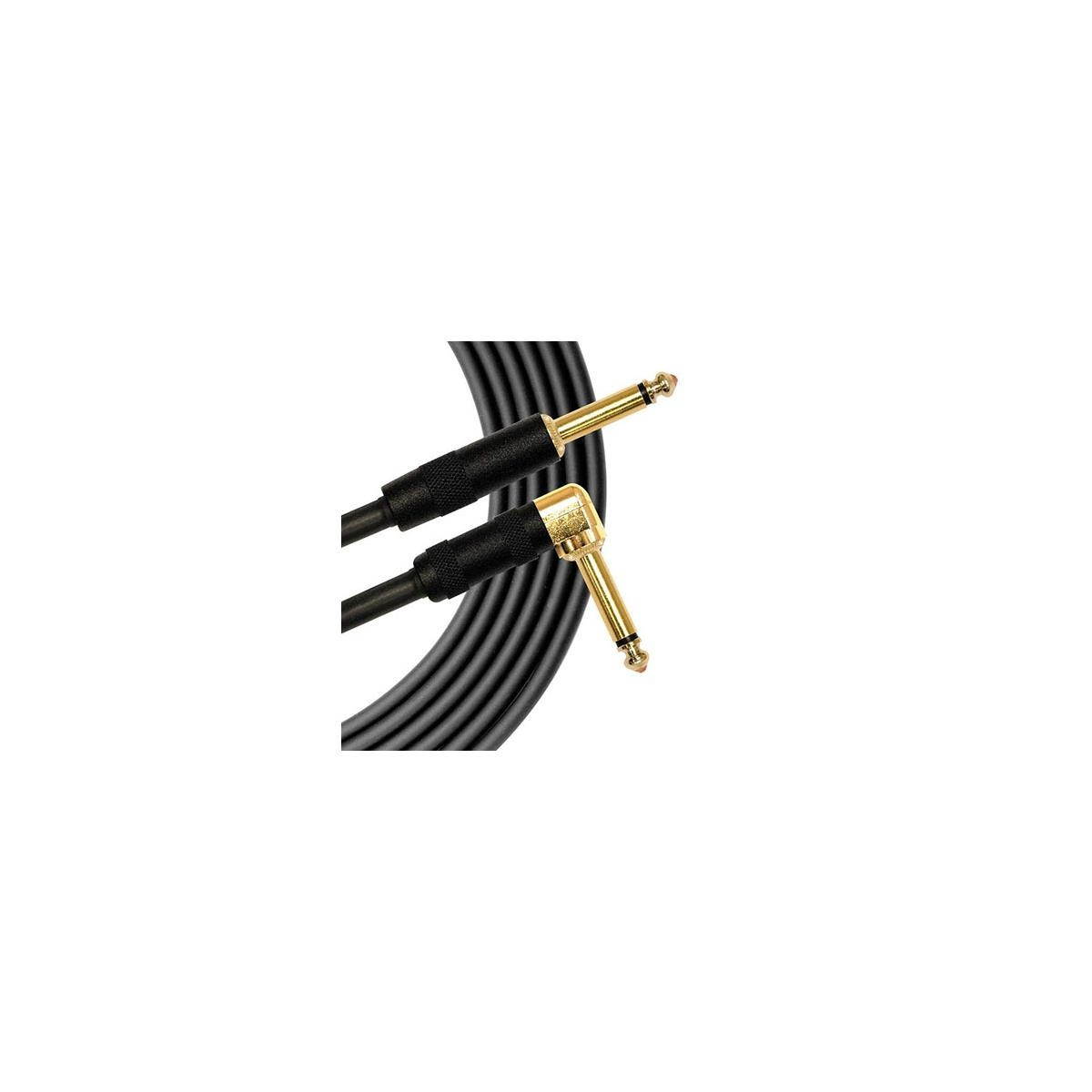 Mogami 10' Gold Instrument Cable Guitar Keyboard Right Angled Cord