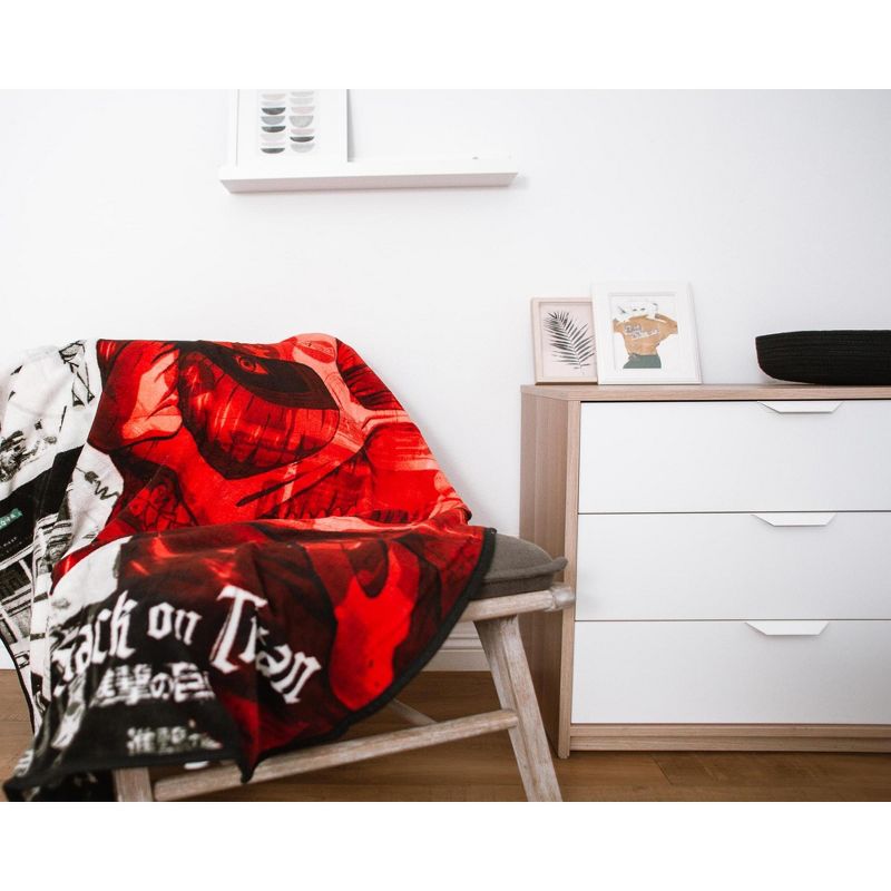 Just Funky Attack on Titan Colossal Titan Lightweight Fleece Throw Blanket | 45 x 60 Inches