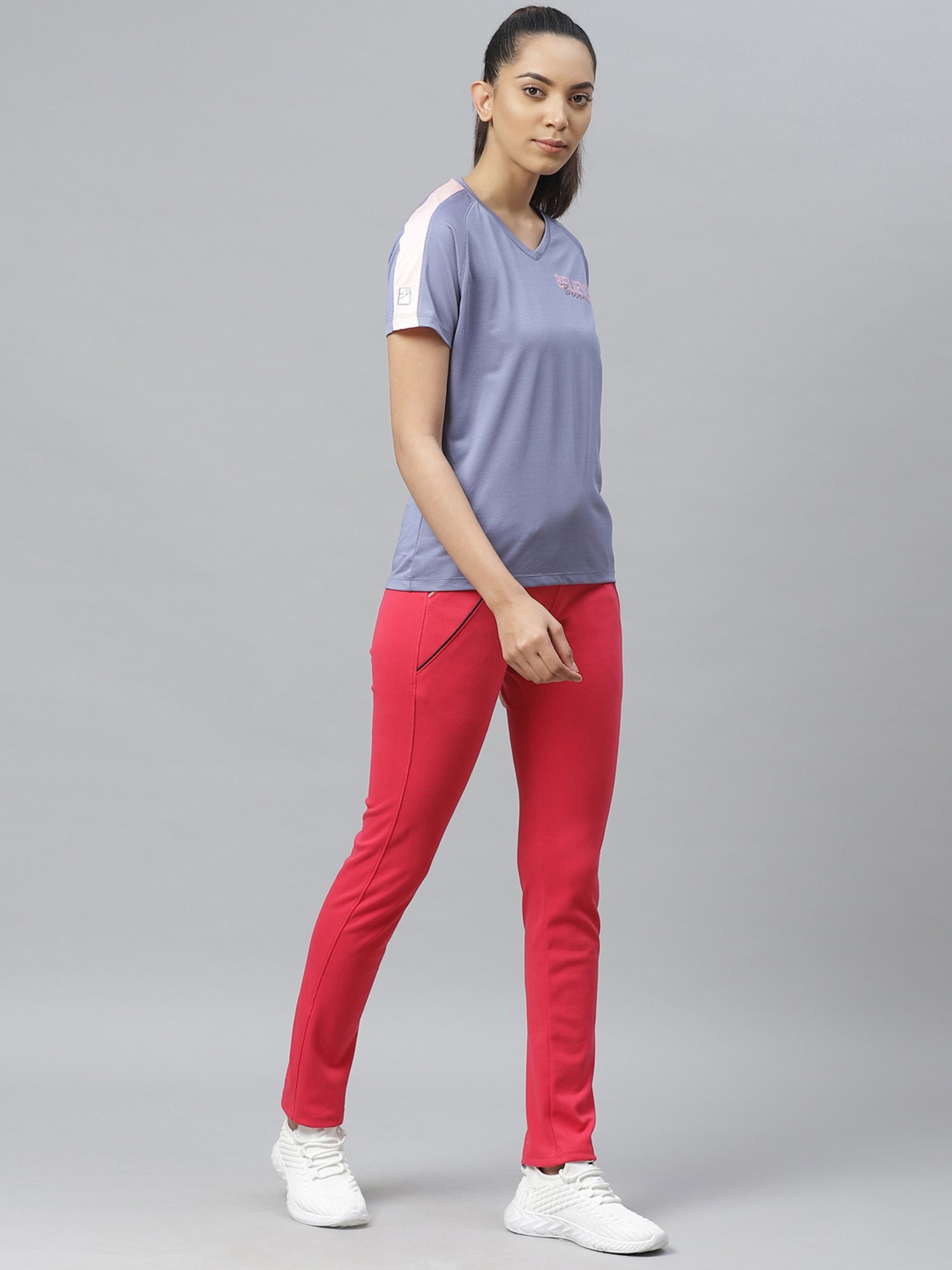 Cayman Pink Mid Rise Track Pants