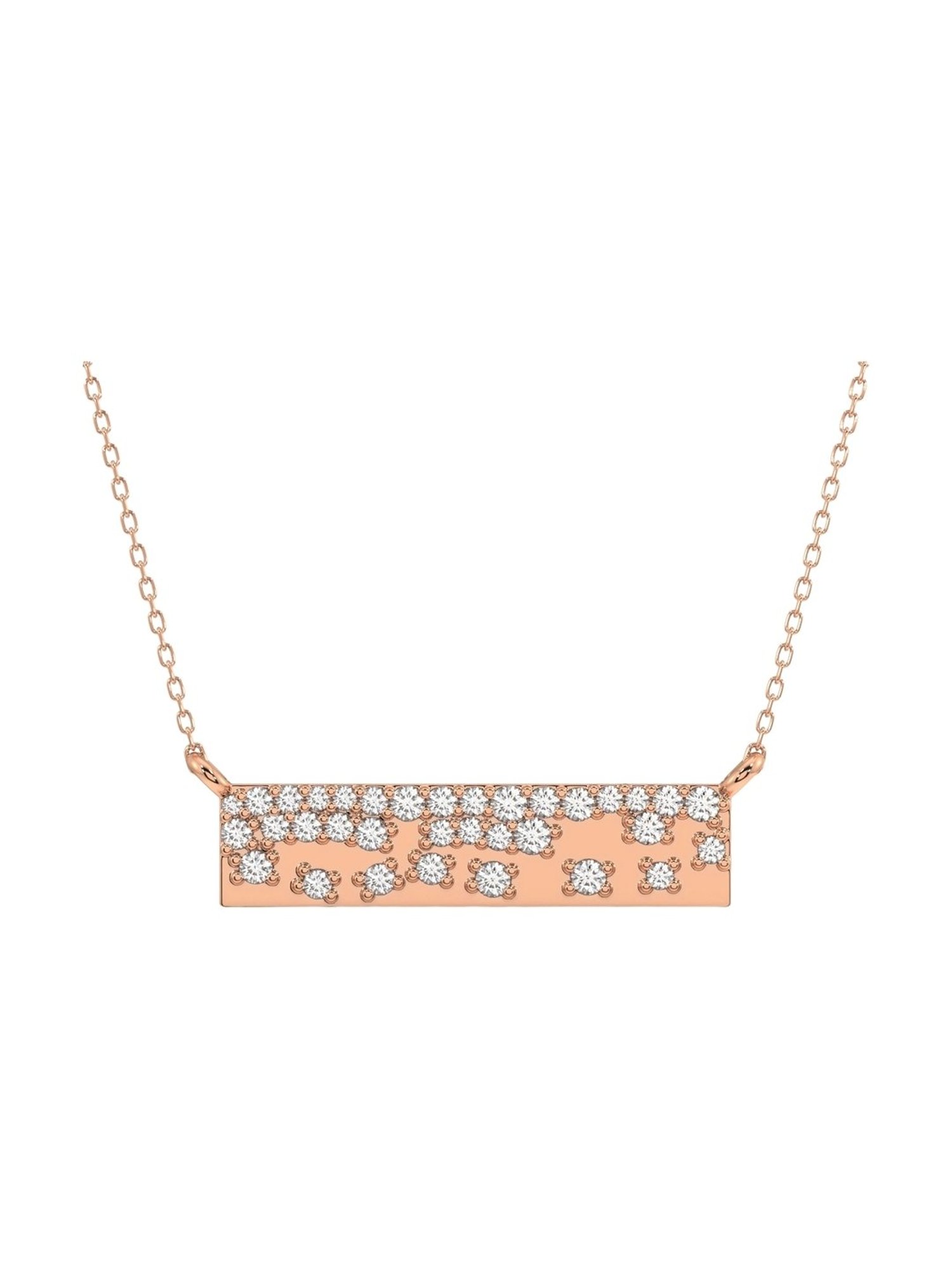 Silvermist 925 Sterling Silver Scattered Bar Pendant Necklace for Women & Girls