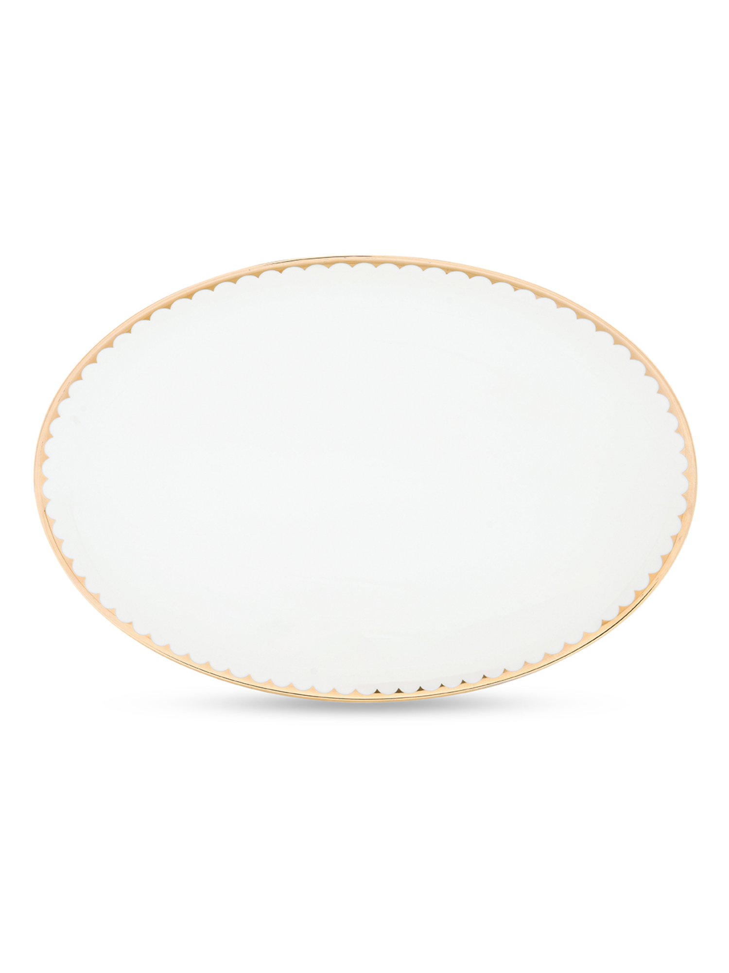 Pure Home and Living White Ceramic Solid Platters