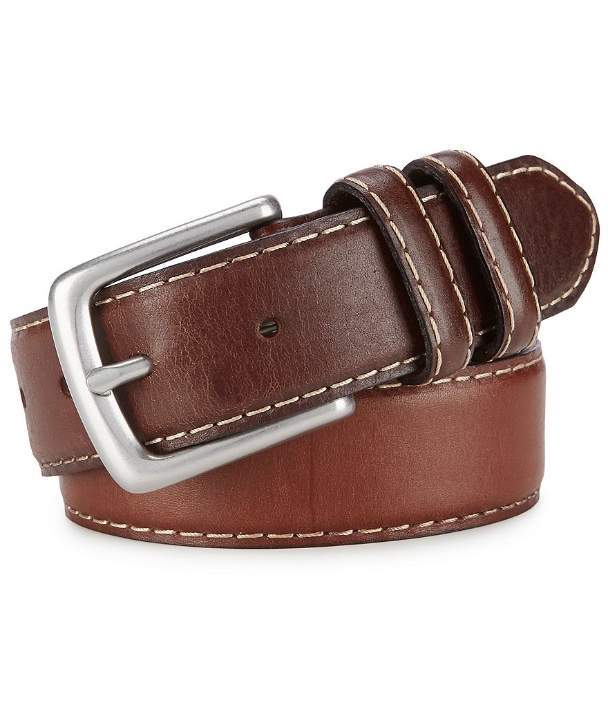 Born Men's Contrast Leather Belt