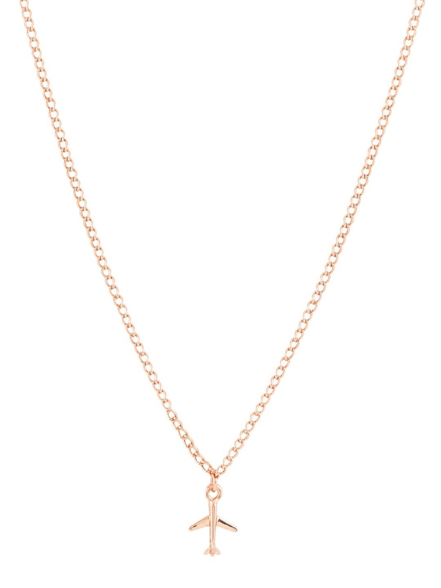 Joker & Witch Rose-Gold Tone Fly High Rose Charm Necklace