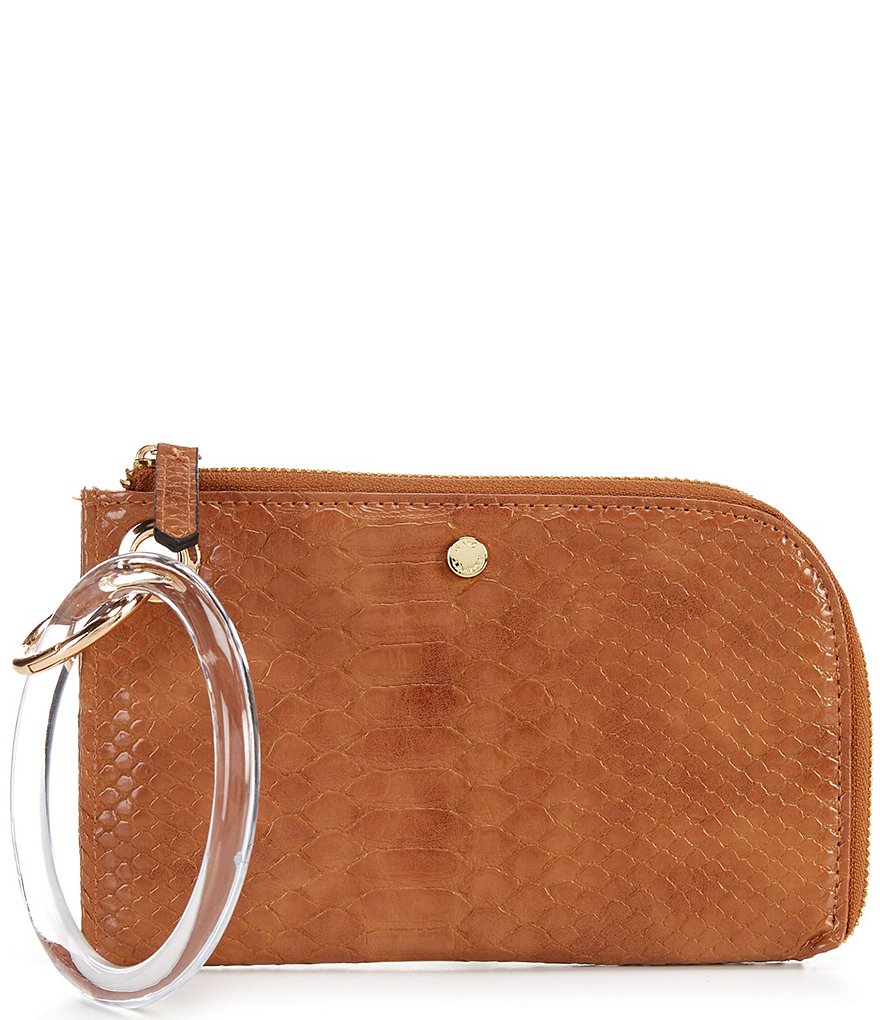 Kate Landry Snake Large Zip Wristlet