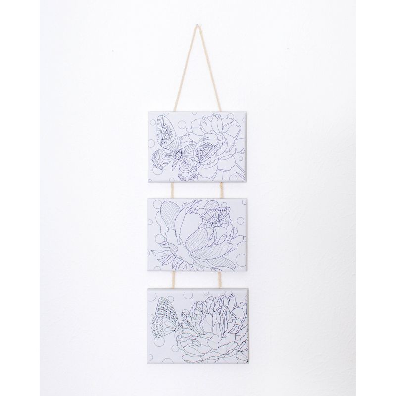 2pk DIY Hanging Canvas Wall Art Set - Art 101