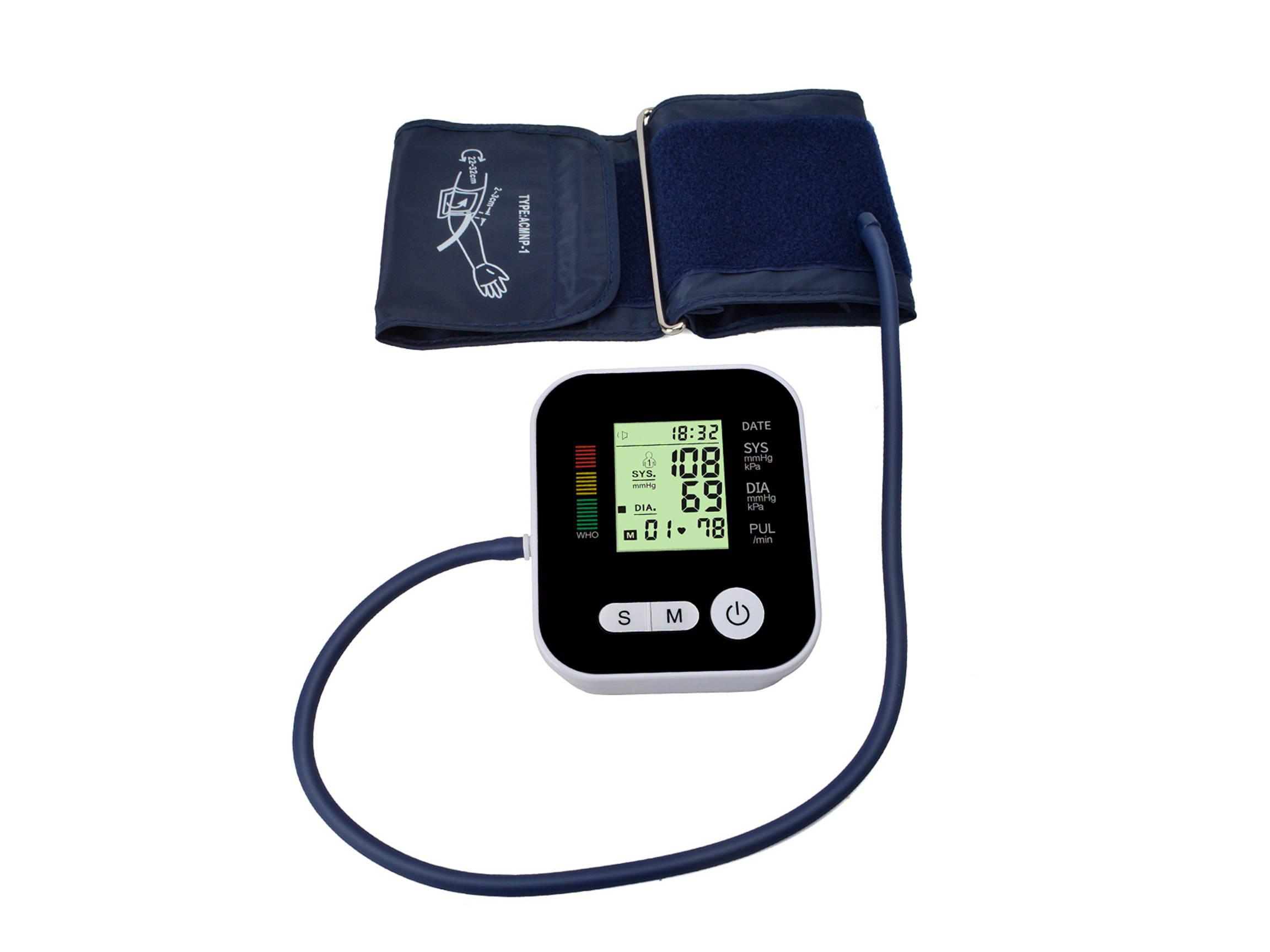HYS Digital LCD Wrist Blood Pressure Monitor Heart-Beat Rate Pulse Meter Measure