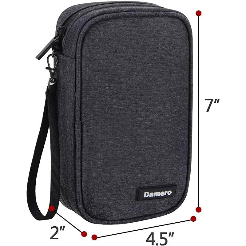 USB Flash Drive Case Bag Wallet, SD Memory Cards Cable Organizer-Travel Gadget Case for Electronics Accessories (Small, Black)