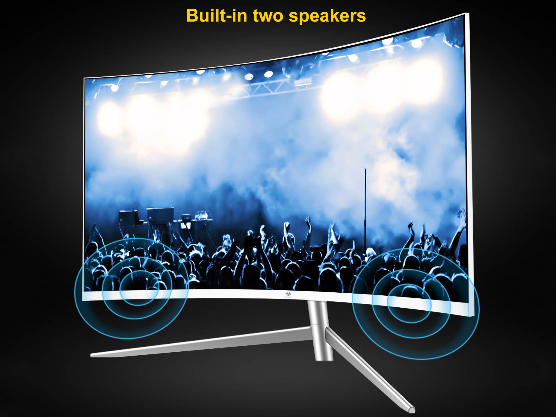 Z-EDGE U27C 27" 1080P Full HD 1920 x 1080 LED Backlight Curved Screen Monitor, 5 ms Respond Time, 75 Hz Refresh rate, Built-in Speakers, 178&deg; View Angle, HDMI+VGA