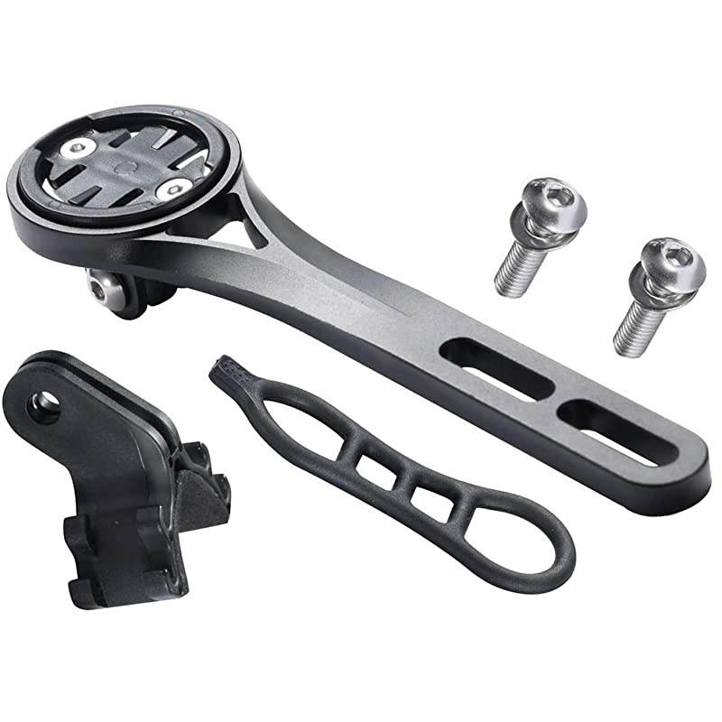 Road Bike Out Front Combo Computer Mount,Aluminium Alloy Bicycle Computer Mount for Garmin Edge 130 200 500 510 520 810 820 1000 1030 and Flashlight