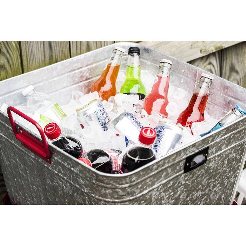 72qt Metal Tub with Stand Gray - Backyard Expressions