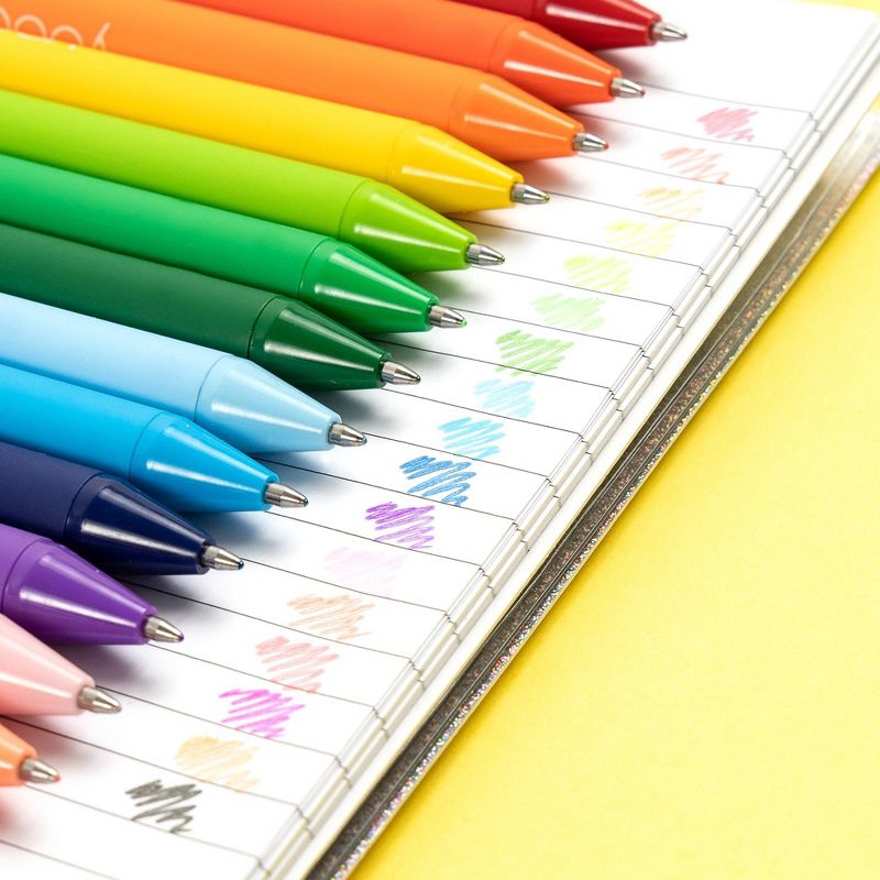18ct Rollerball Gel Pens Retractable Multicolored  - Yoobi™