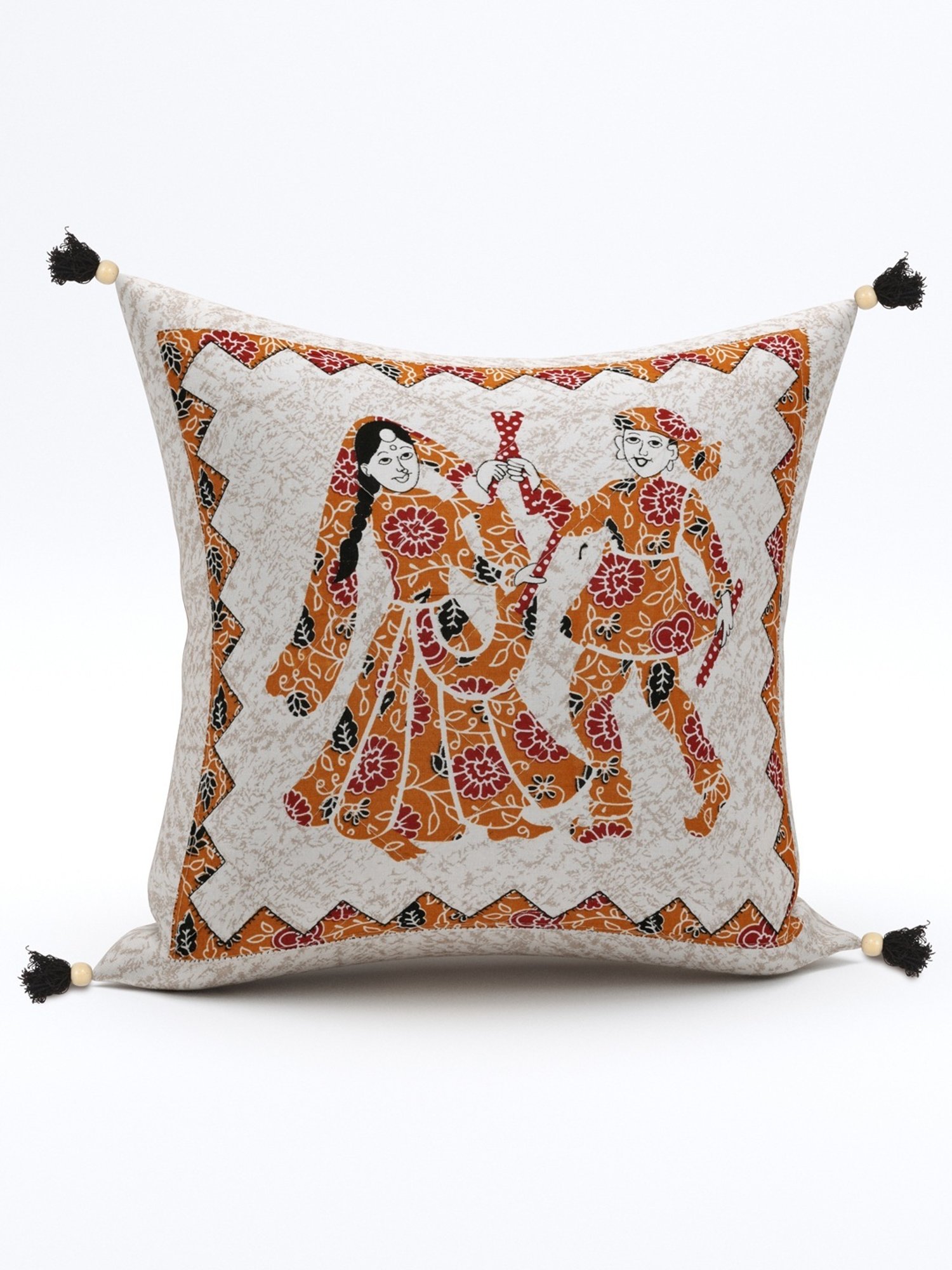 Living Roots Jaipuri Multicolor Cotton Cushion Covers - Set of 5