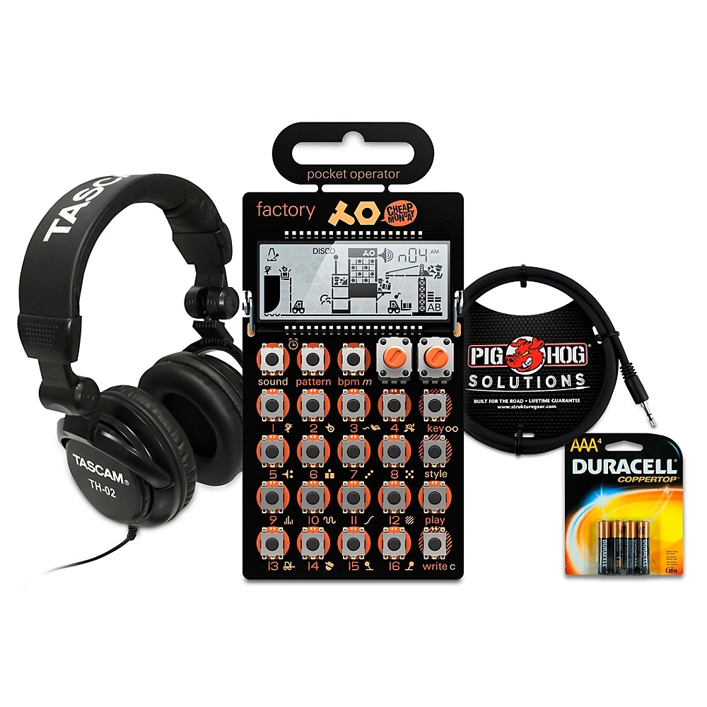 Teenage Engineering Factory Pocket Operator with Batteries, Headphones and Cable