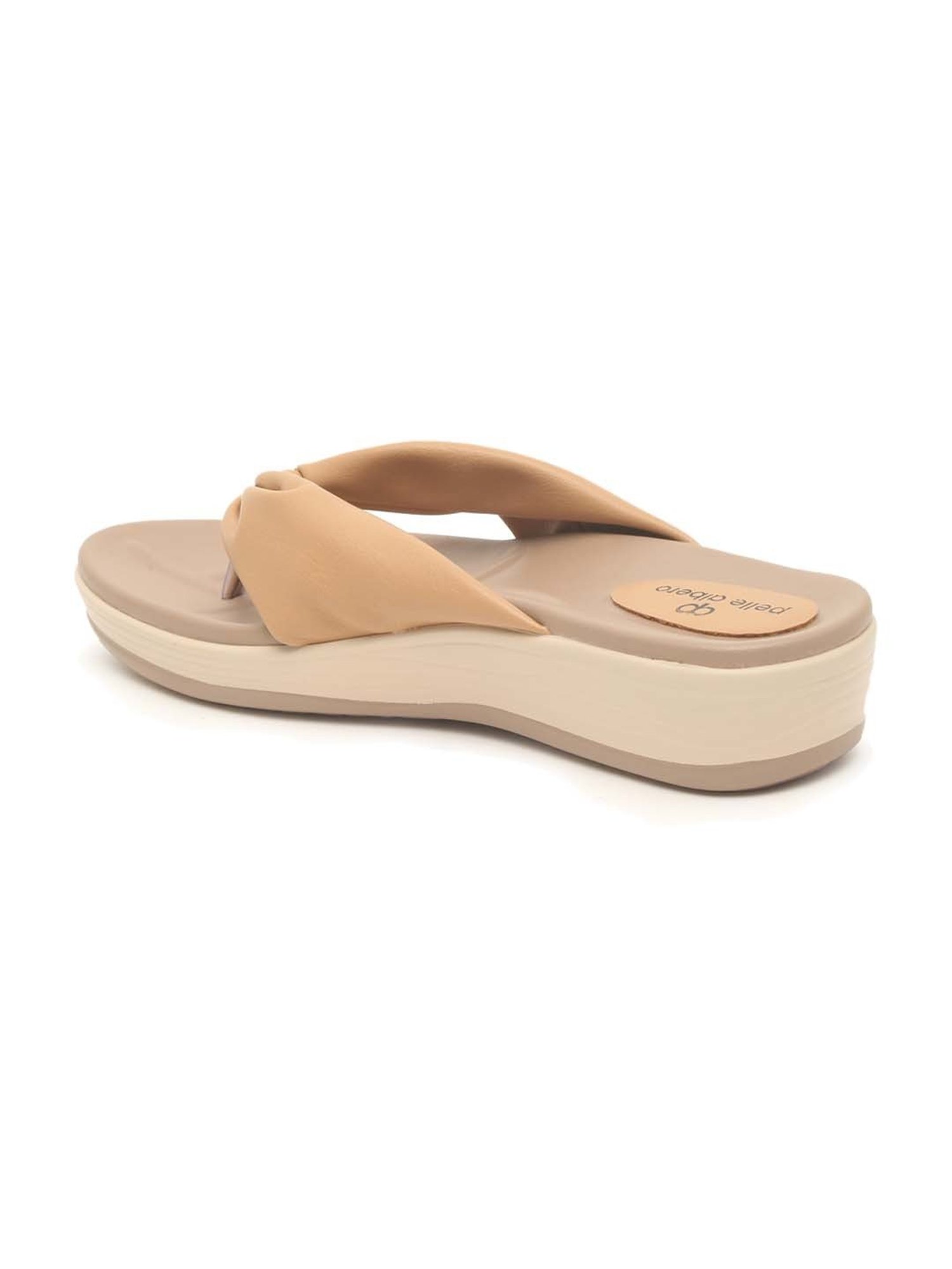 Pelle Albero Women's Beige Thong Wedges