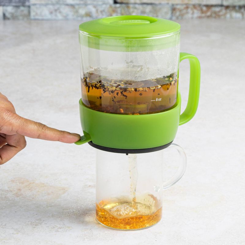 Primula 3-Cup Addison Glass Tea Steeper - Green