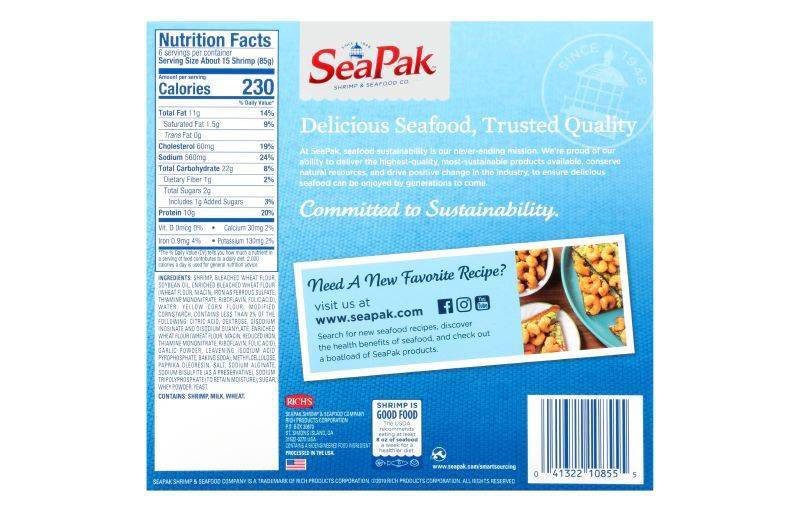 SeaPak Popcorn Shrimp with Oven Crispy Breading - Frozen - 18oz