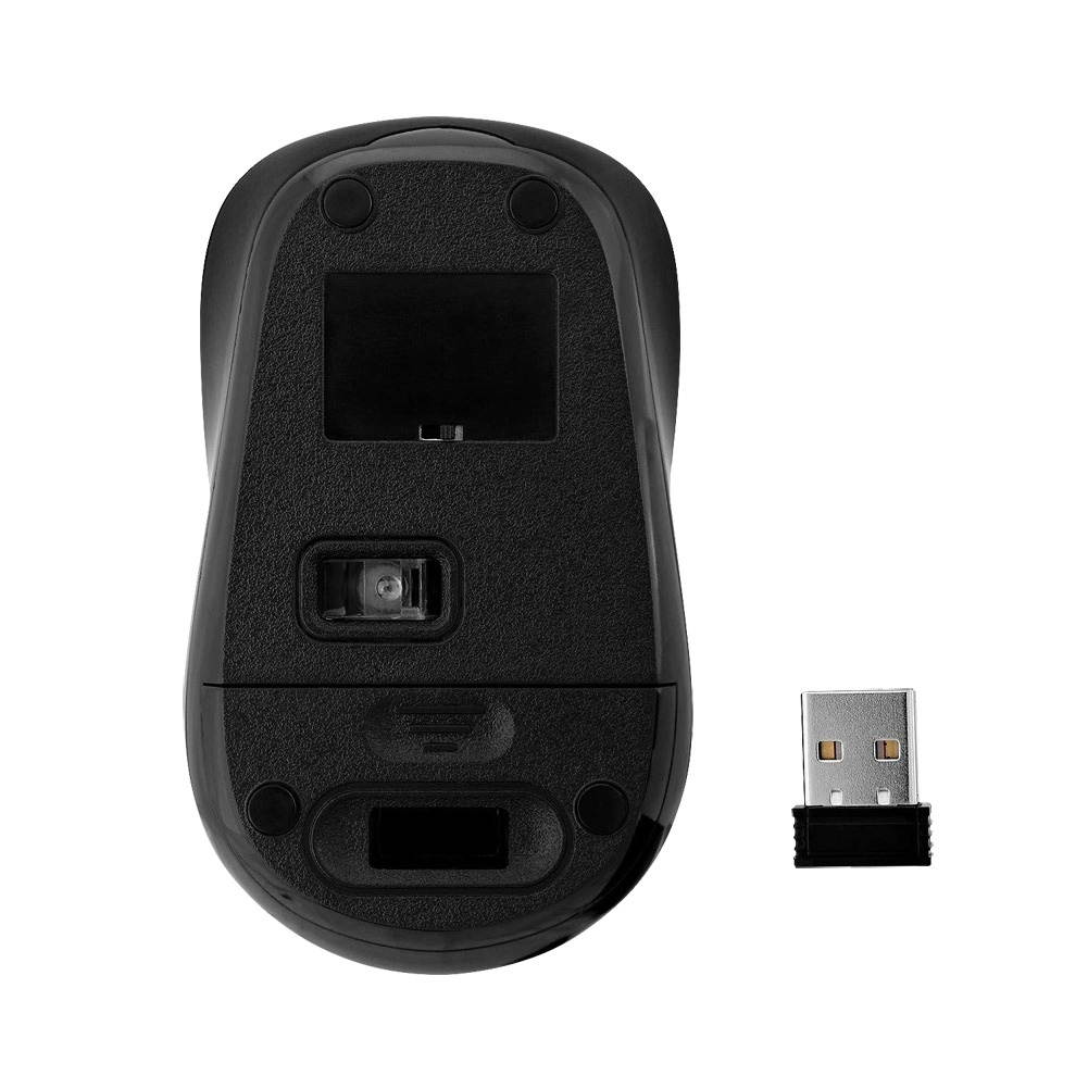 V7 MW100-1E Black RF Wireless Optical 1600 DPI Ambidextrous Mouse