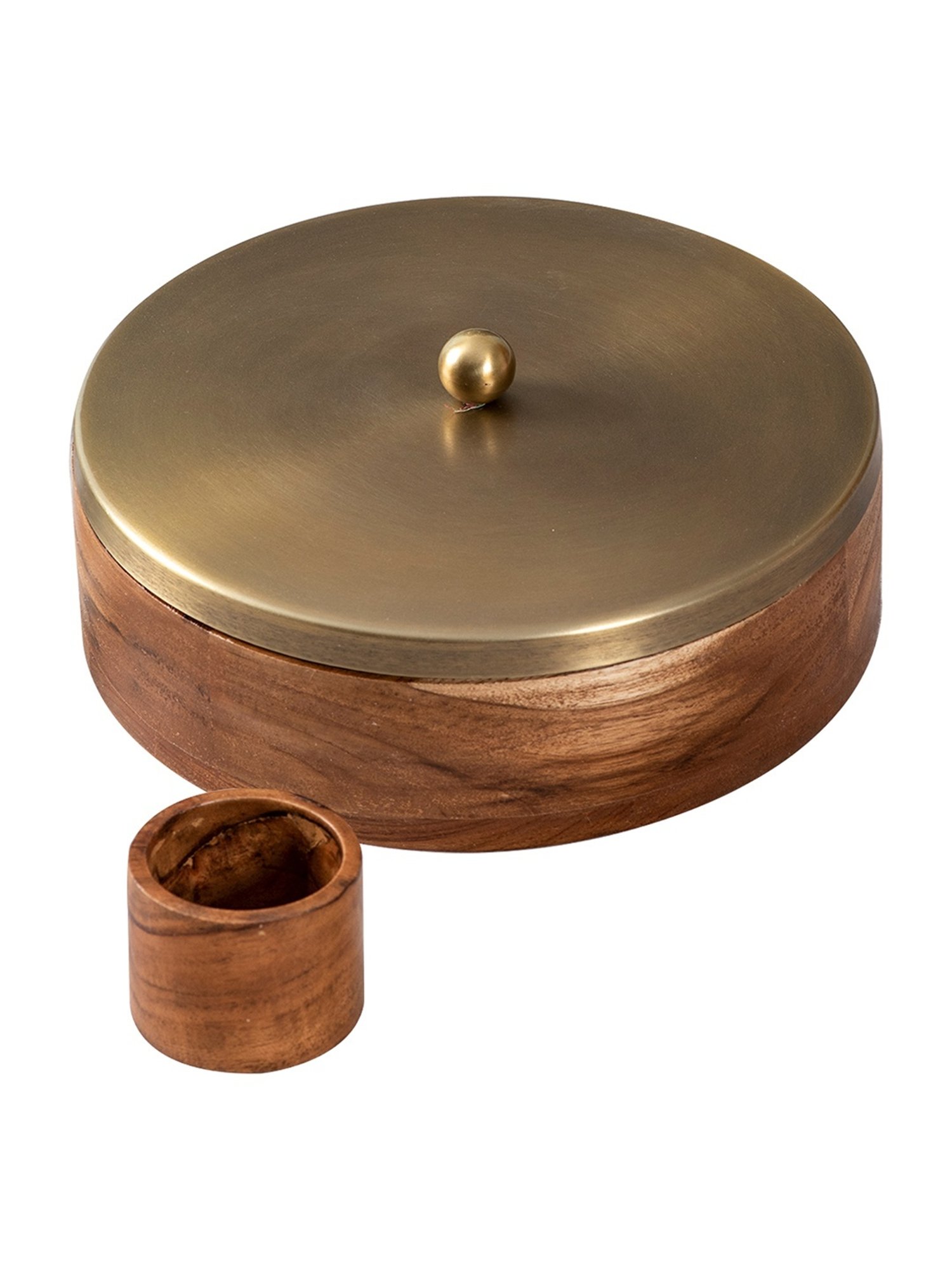 Nestroots Printed Brown Wood Serving Set of 2