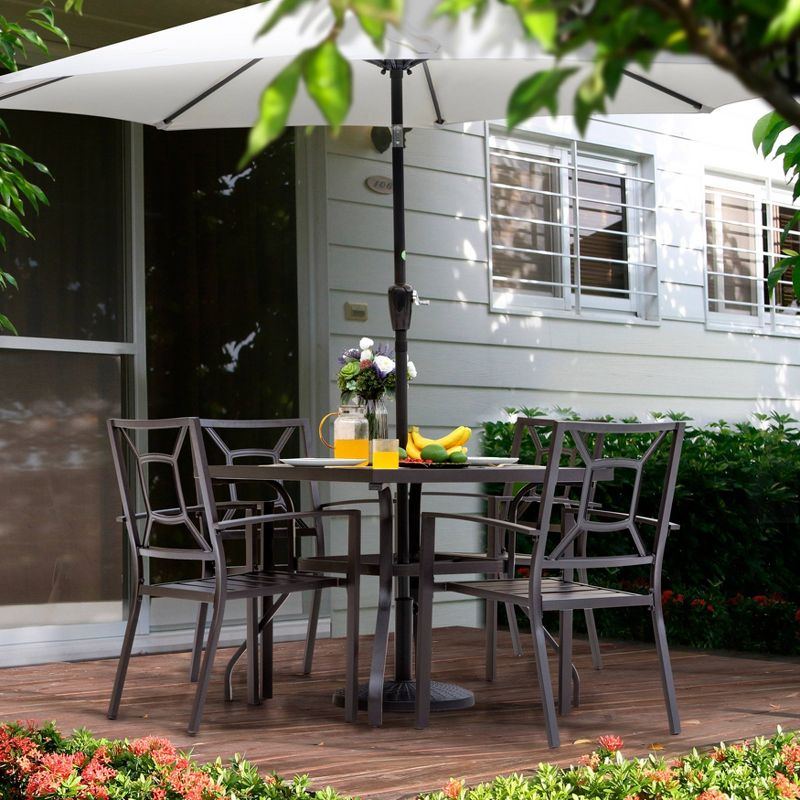 5pc Dining Set - Black - NUU GARDEN