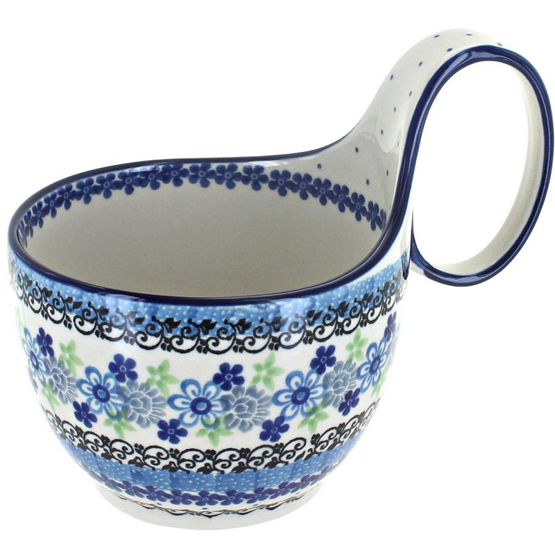 Blue Rose Polish Pottery Eliza Soup Mug