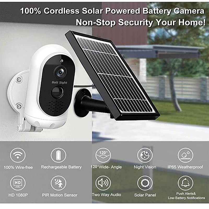 Powered Wireless Home Security System 1080P Outdoor WiFi Camera Surveillance Camera Night Vision Human Motion Detection 2Way Audio SDCloud IP65 Weatherproof