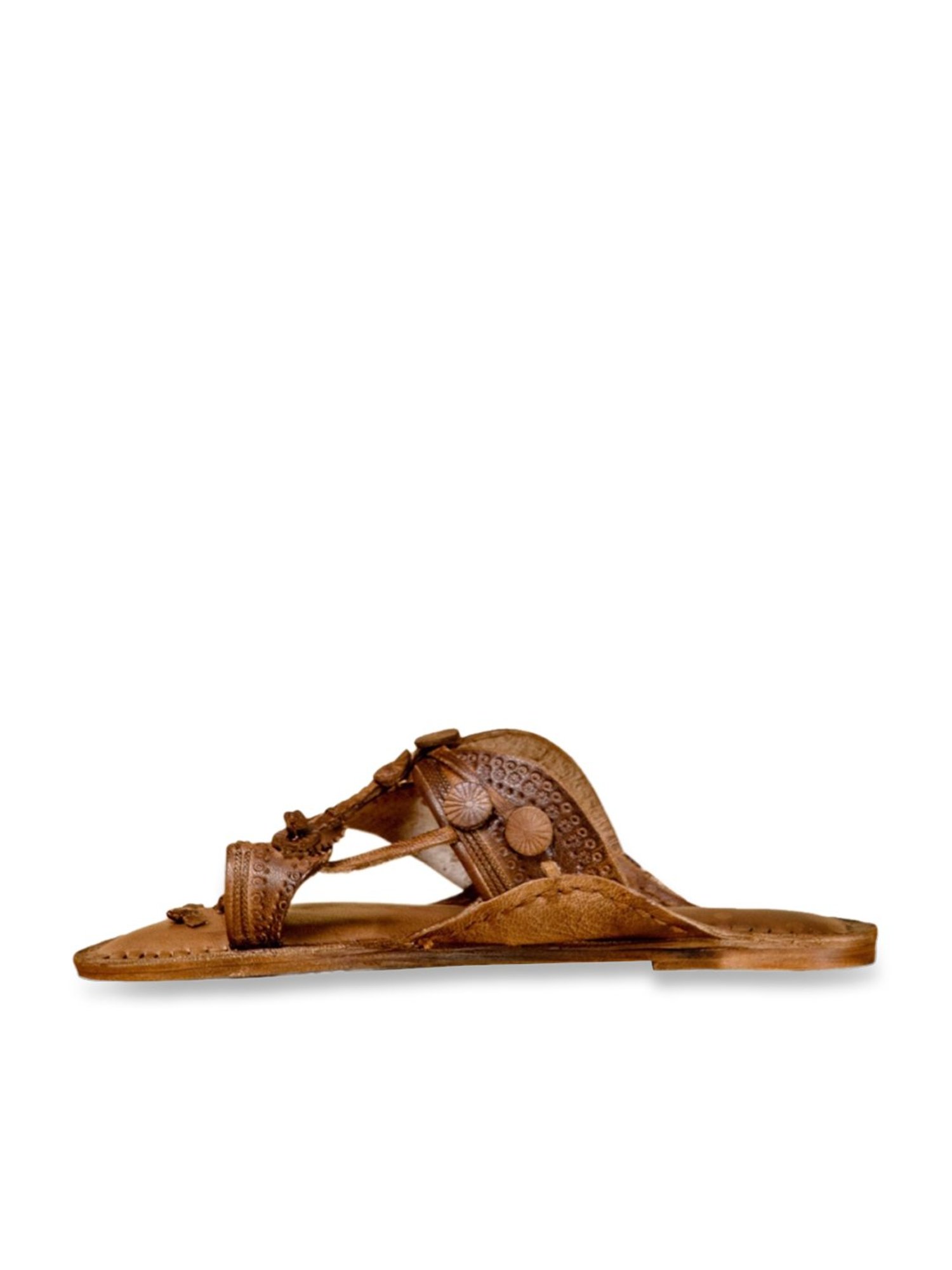 Kalapuri Women's Brown Kolhapuri Sandals