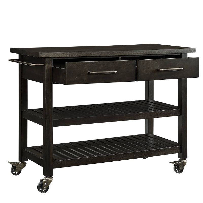 Havelock Rolling Kitchen Island Dark Tobacco - Holly & Martin