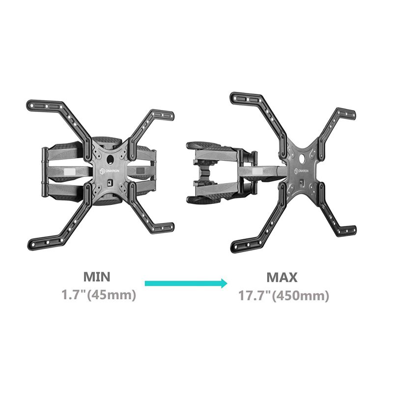 ONKRON TV Mount Wall Bracket Full Motion Articulating Arm for 39 to 65-Inch LED LCD Flat Panel TV Screens Tilt Swivel VESA up to 600 x 400 mm Black M5L