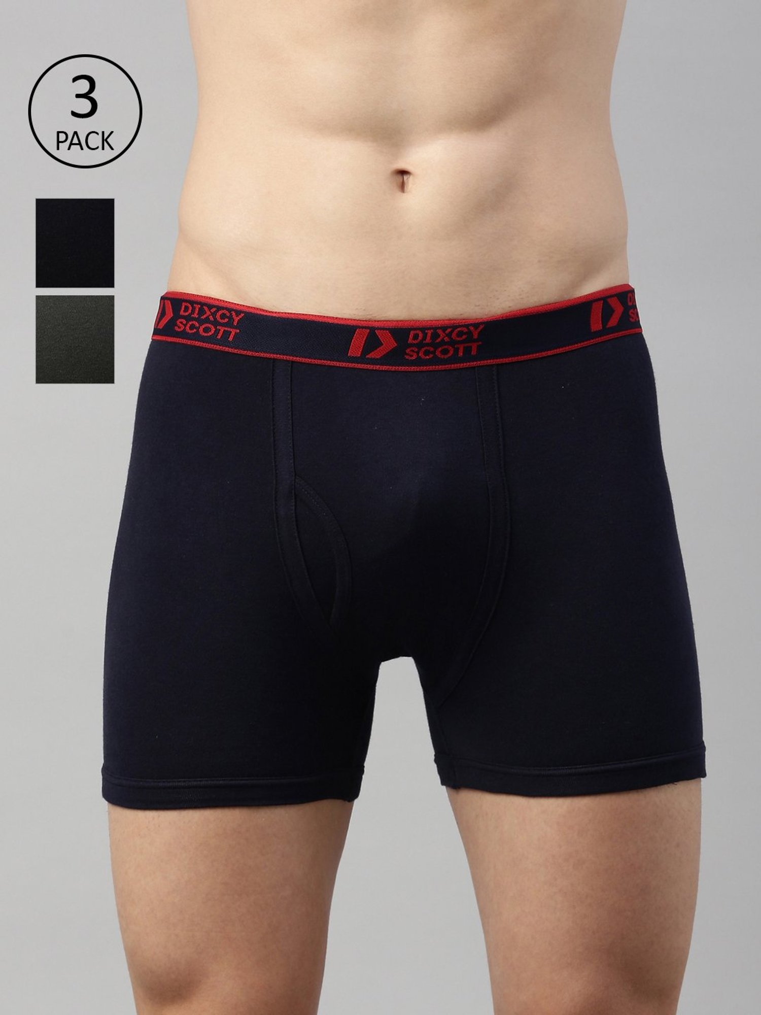 Dixcy Scott Originals Assorted Regular Fit Trunks-Pack of 3