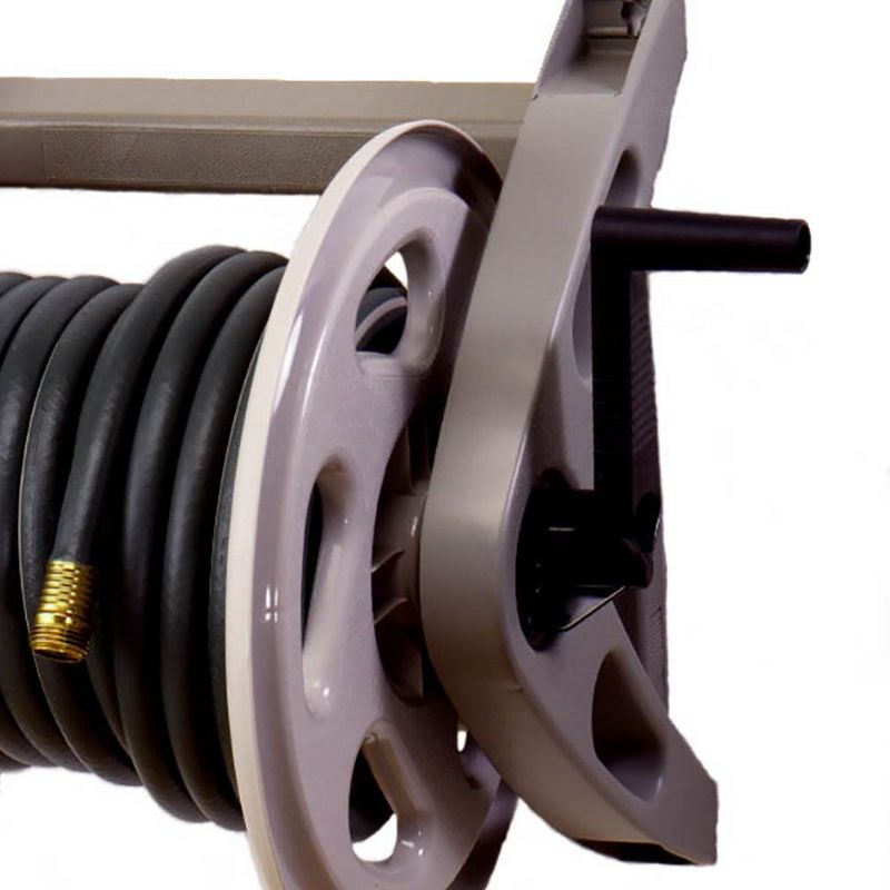 Suncast Hose Handler 200 Foot Capacity Wall Mounted Resin Garden Hose Reel