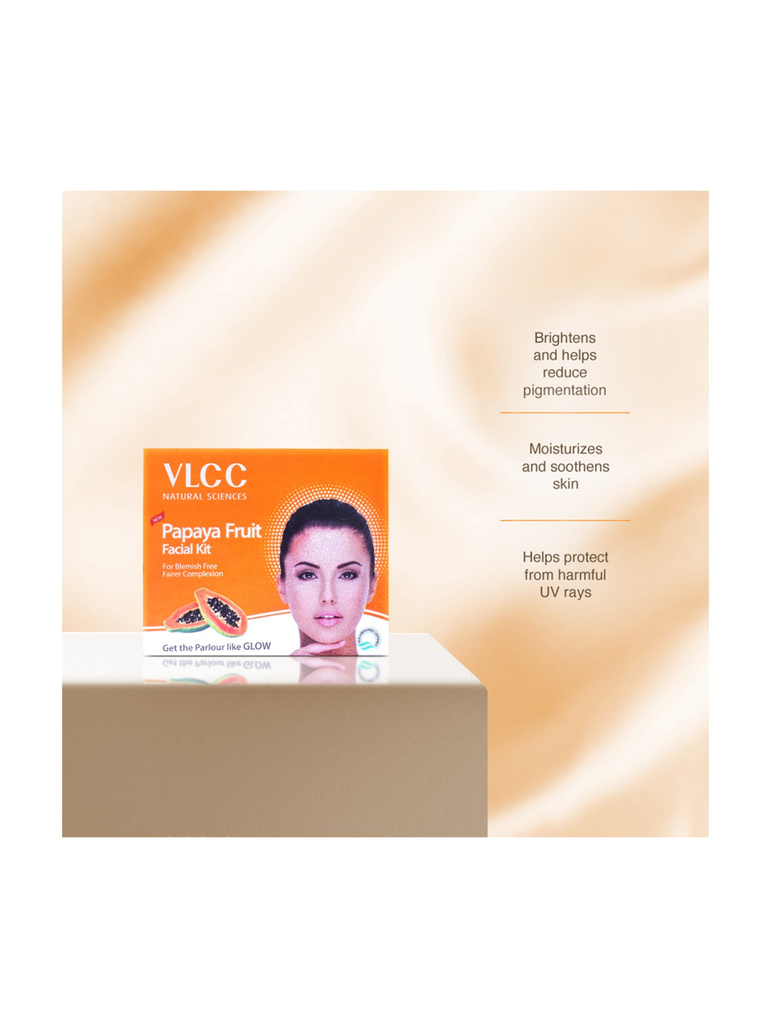 VLCC Diamond Facial Kit with Papaya Fruit Facial Kit & Gold Facial Kit Combo