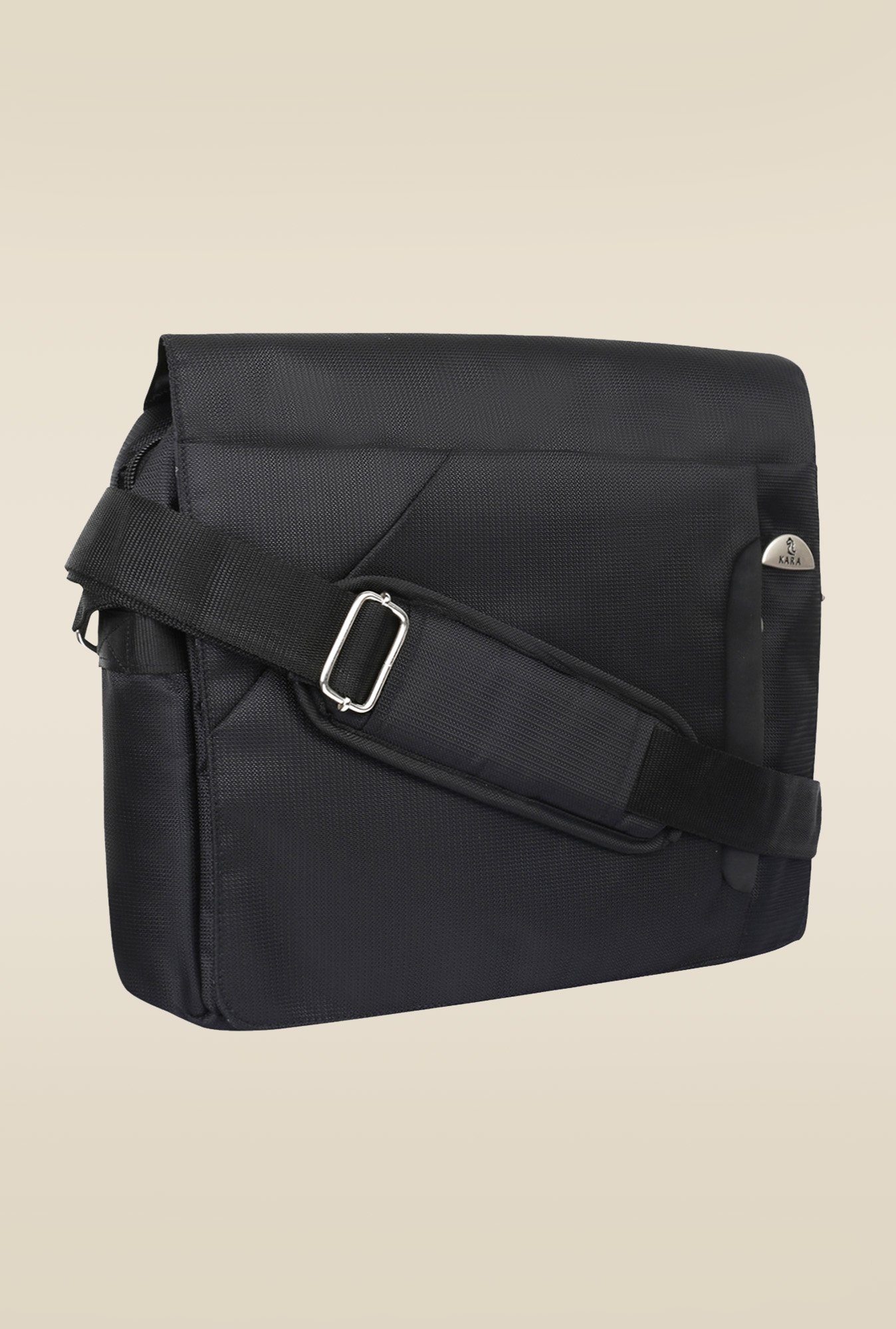 Kara Black Unisex Messenger Bag