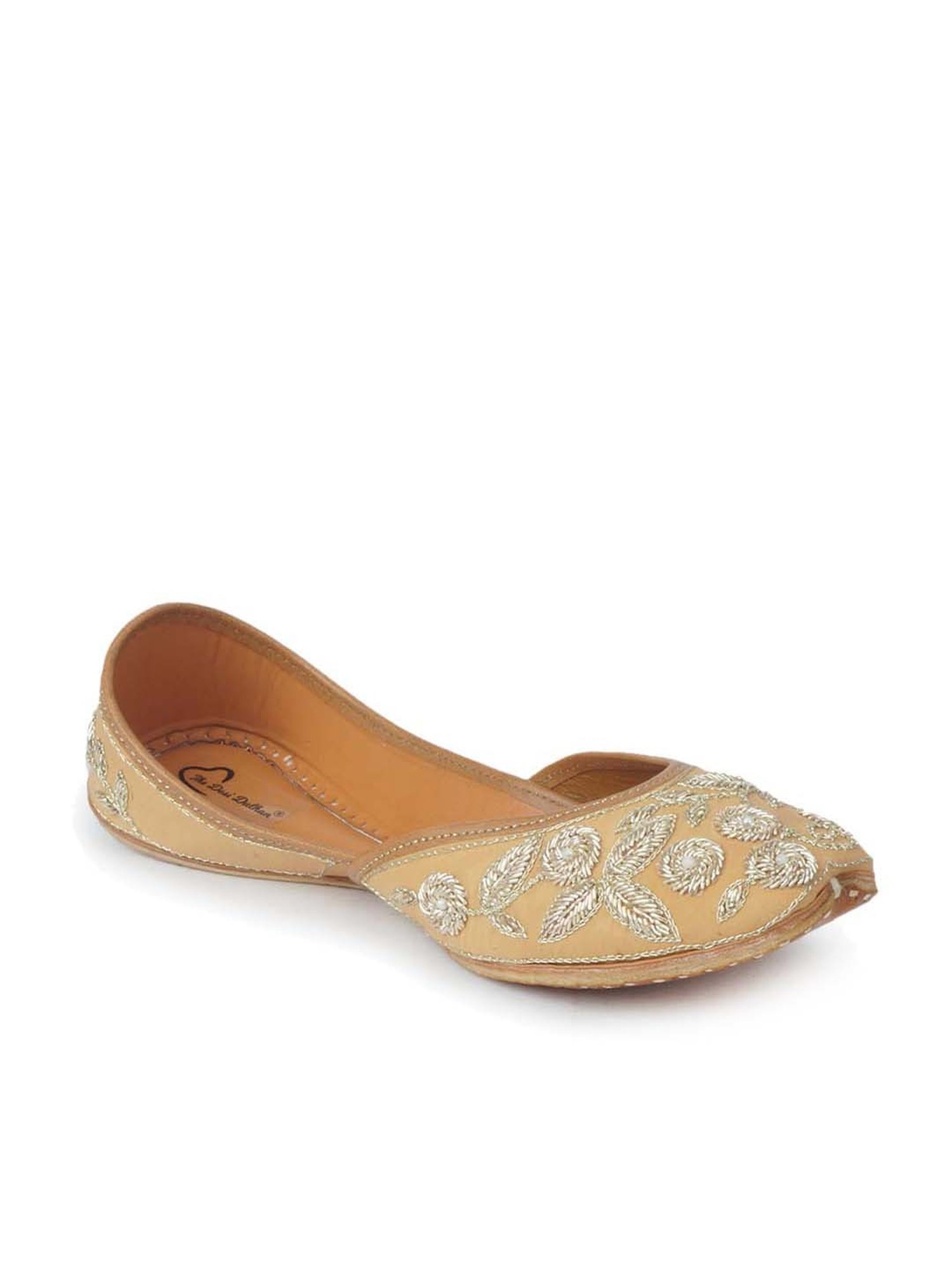 The Desi Dulhan Women's Golden Ethnic Juttis