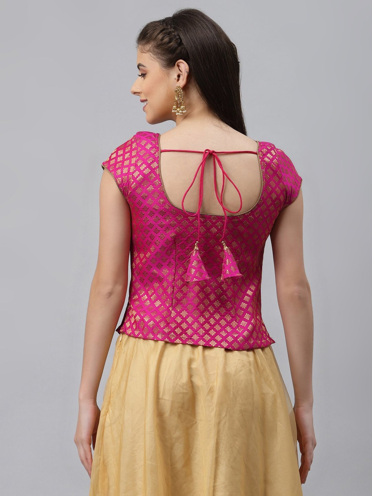 studiorasa Pink Printed Choli