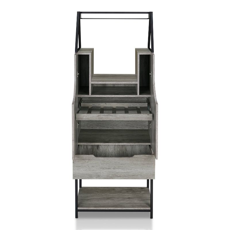 Meluse Multi Storage Wine Cabinet Vintage Gray - HOMES: Inside + Out