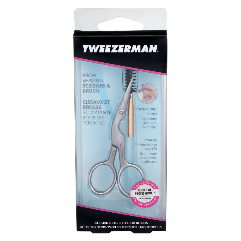 Tweezerman Brow Shaping Scissors and Brush Set - 2pc