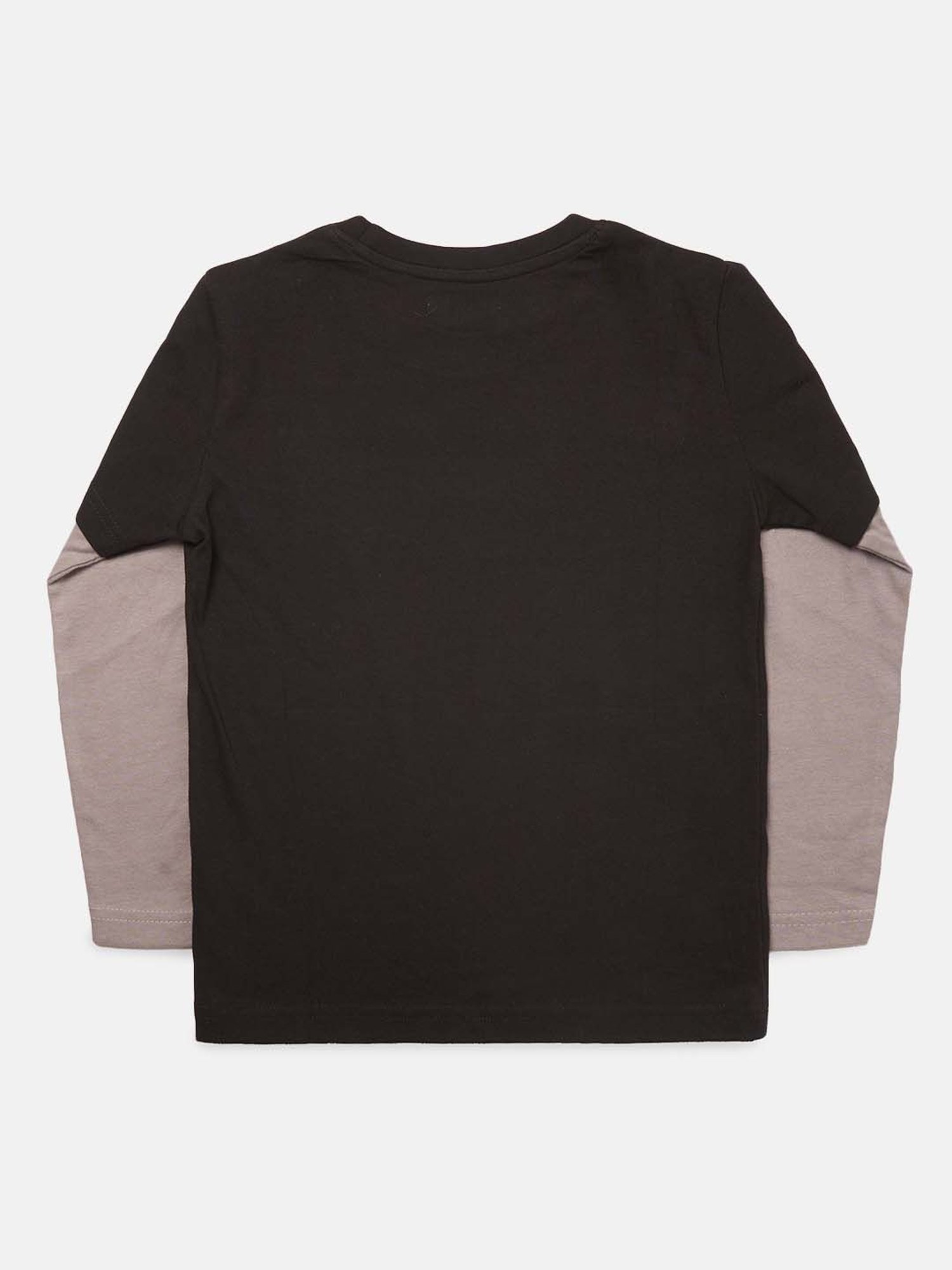 Angel & Rocket Kids Black Printed Full Sleeves T-Shirt