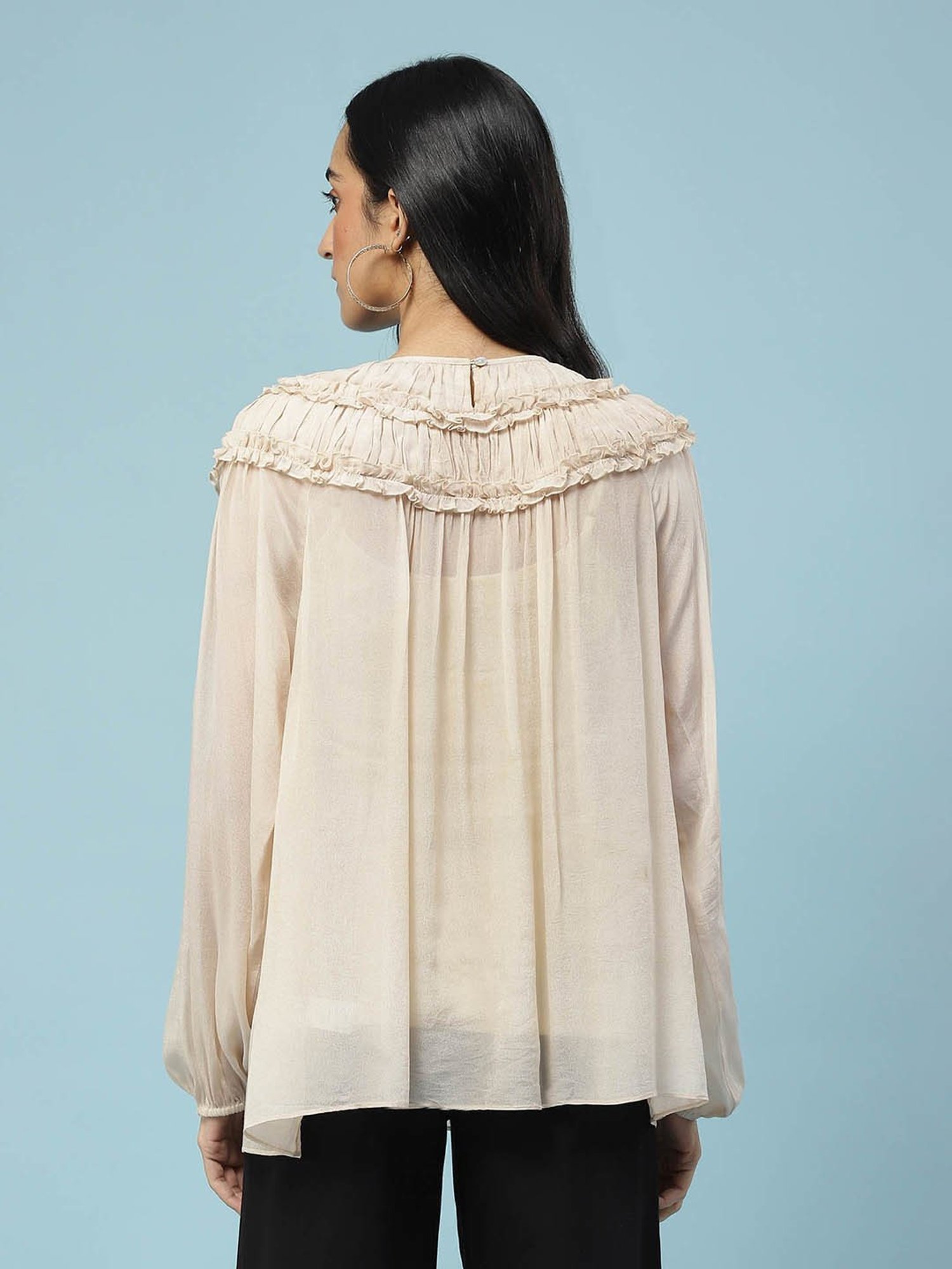 aarke Ritu Kumar Ivory Top With Camisole