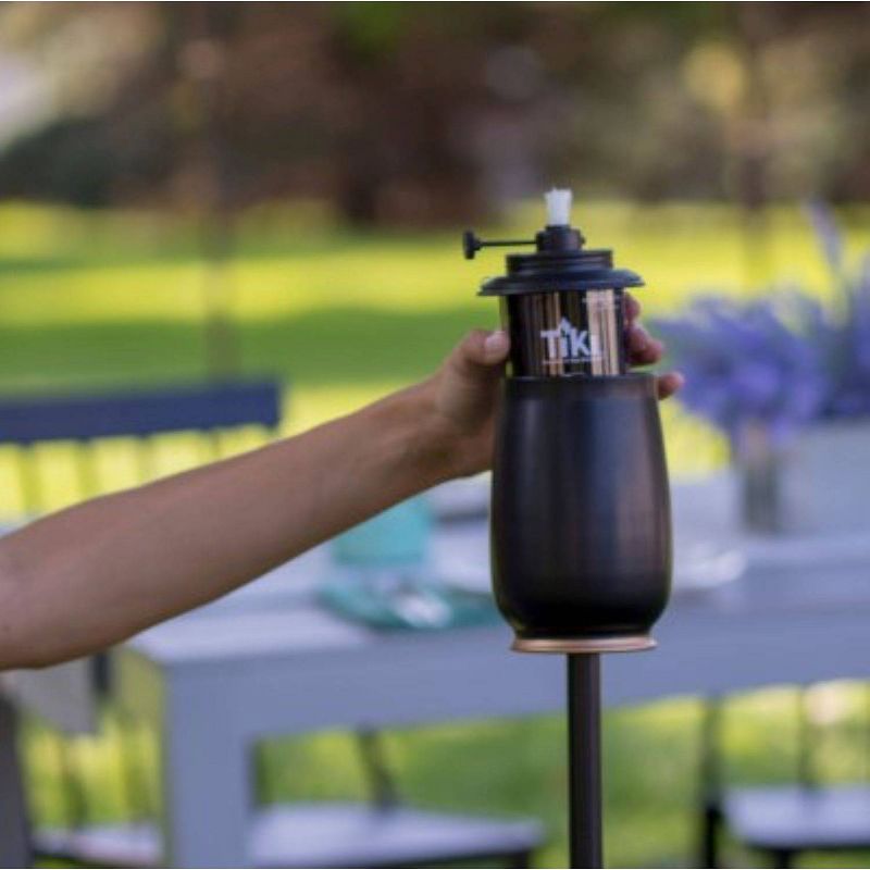 4pk Adjustable Flame 12oz Replacement Metal Torch Canister Black - TIKI