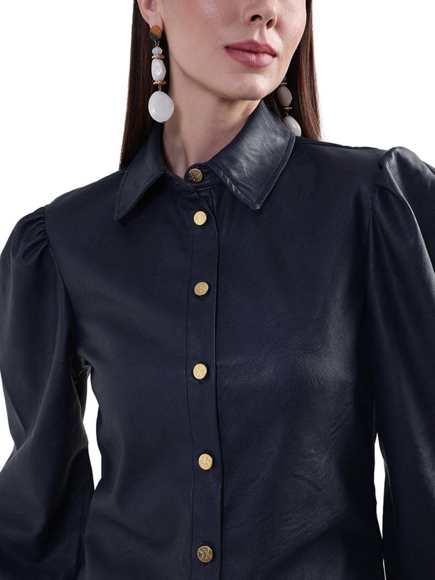 KENDALL + KYLIE Navy Regular Fit Shirt