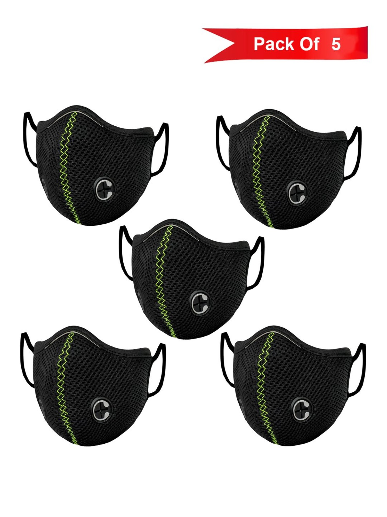 Lion crown Reusable 5 Layered N95 Face Masks - Pack of 5