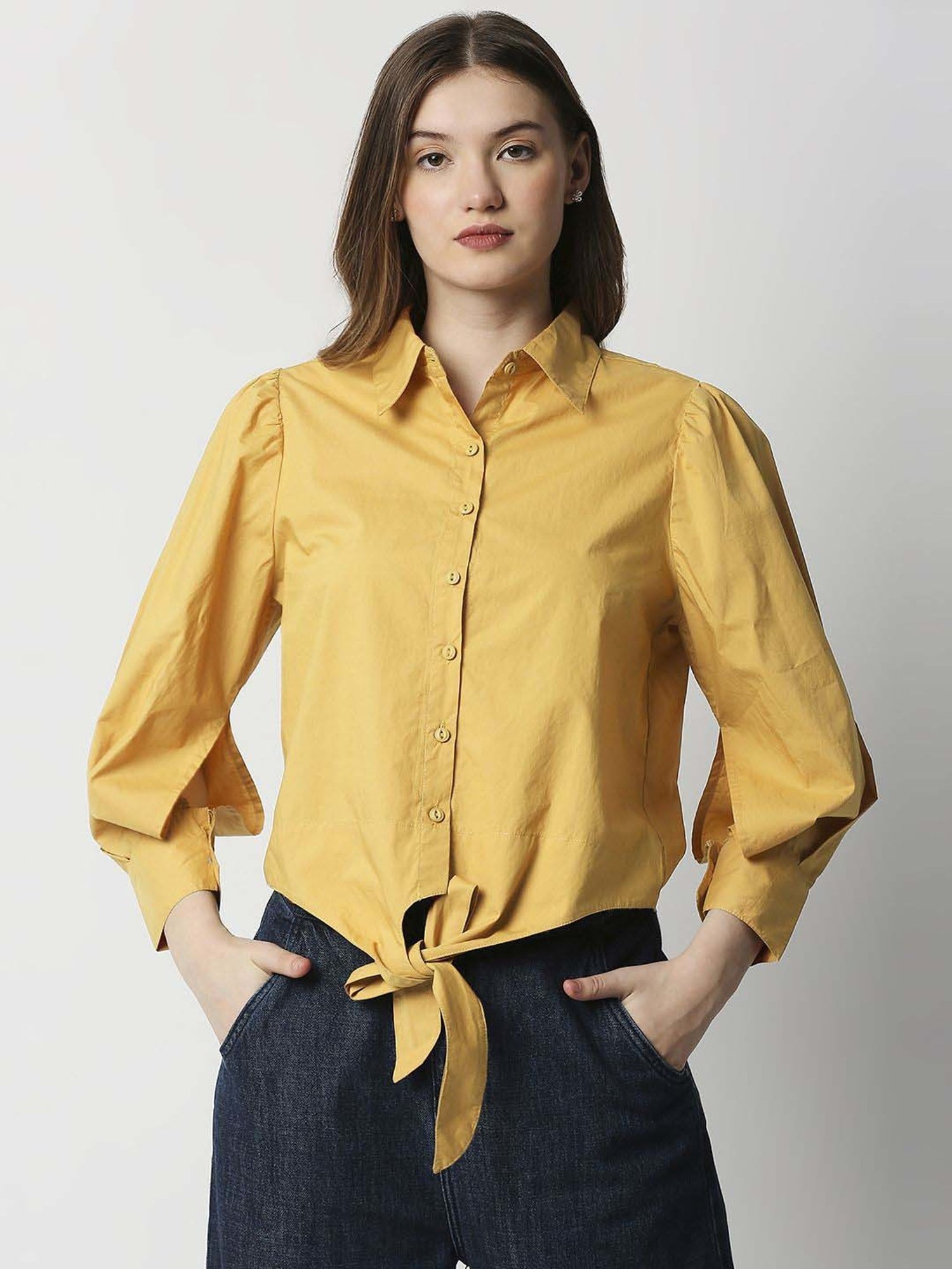 Remanika Mustard Pure Cotton Shirt