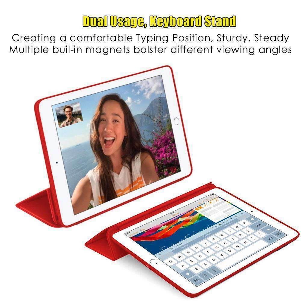 Ultra thin Leather Smart Cover Case for Apple iPad Pro 2017 iPad 10.5" Red